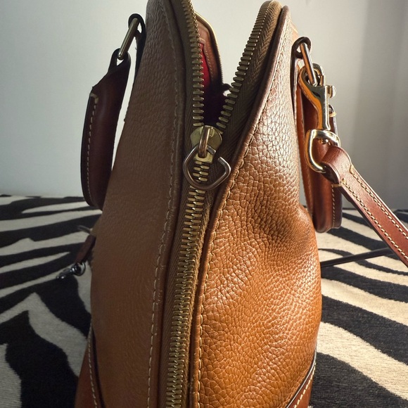 Dooney & Bourke Brown Leather Satchel - Picture 11 of 12
